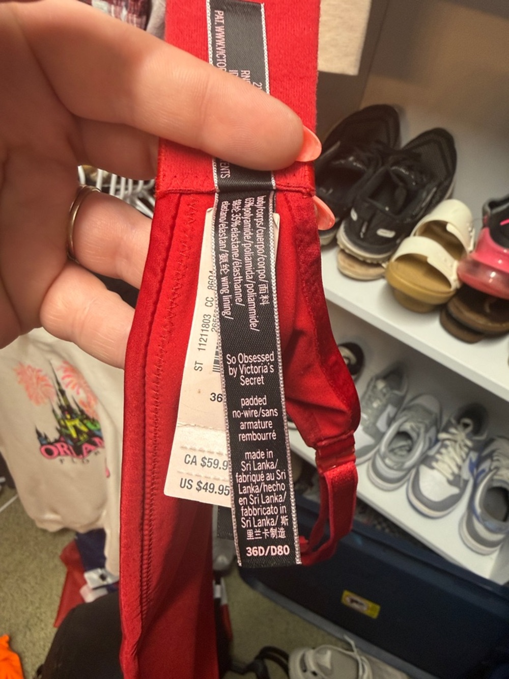 Victoria's Secret Red Satin wireless bra - Picture 3 of 3